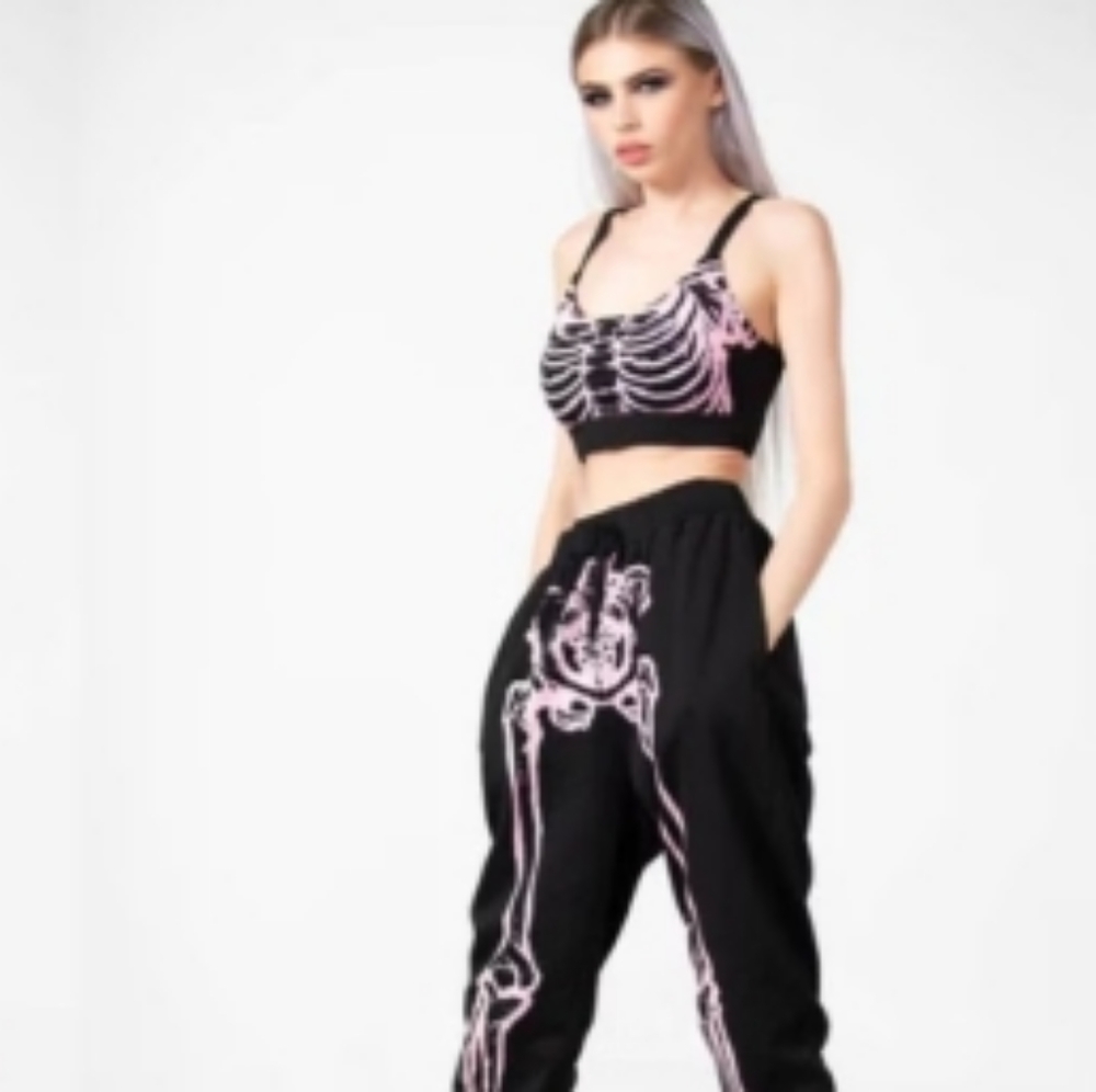 Killstar avril sweatpants and crop top